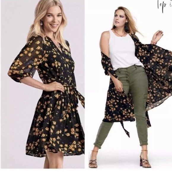 CAbi Dresses & Skirts - CAbi Debut Wrap Dress in Fiesta Floral (Style 5945), Size M